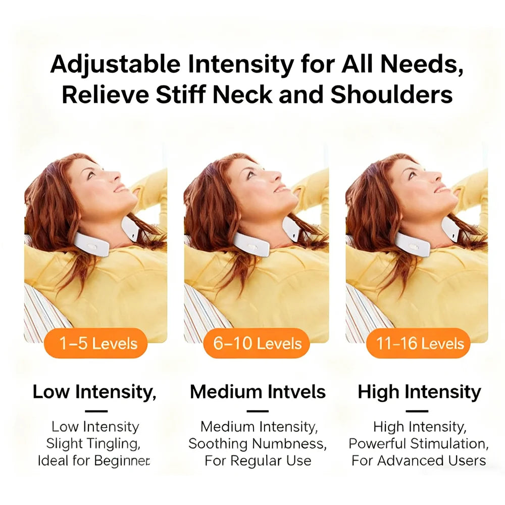 Portable Neck Massager for Cervical Spine Relief Shoulder Pain Mini USB Device for Home & Travel