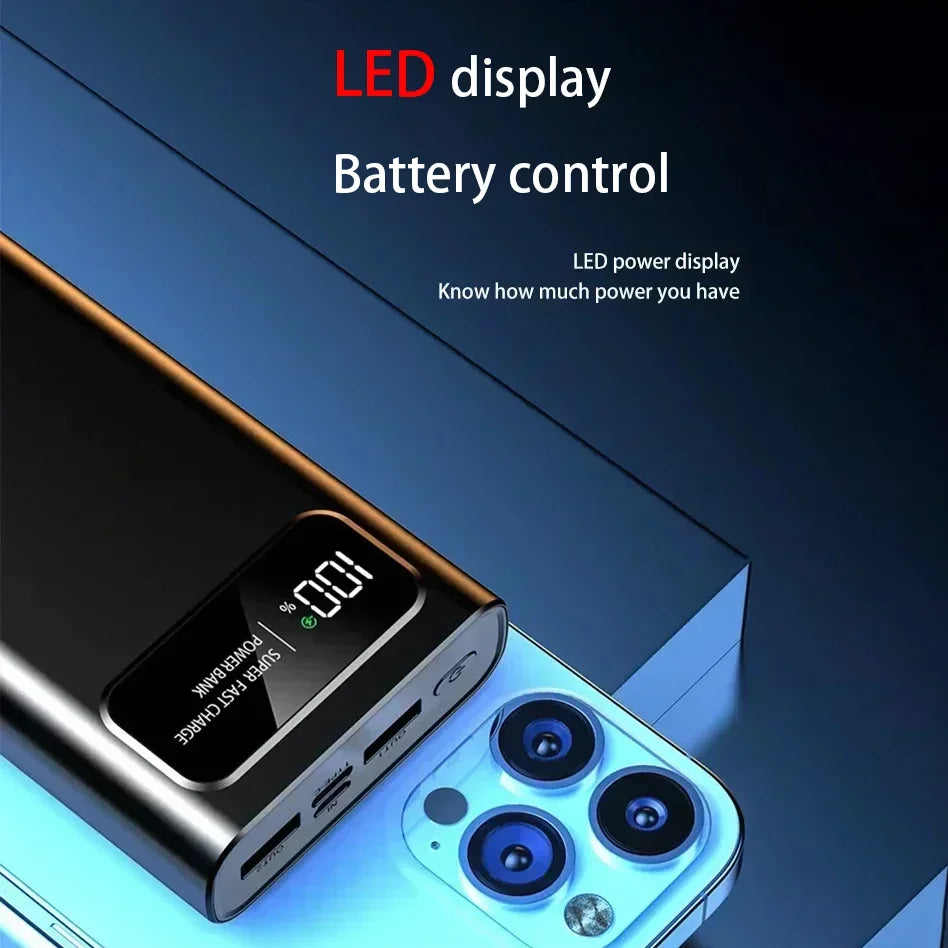 VIVO 200000mAh High Capacity 120W Super Fast Charging Power Bank LED Display for iPhone Xiaomi Samsung