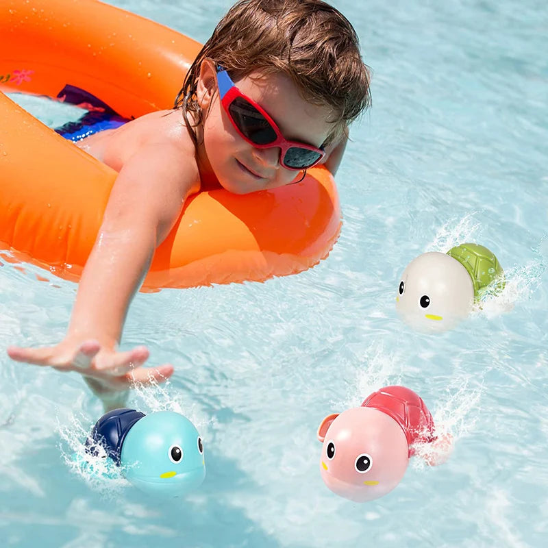 Baby Bath Toys Swimming Turtle Whale Clockwork Water Toys for Kids Bath Pool Beach Play