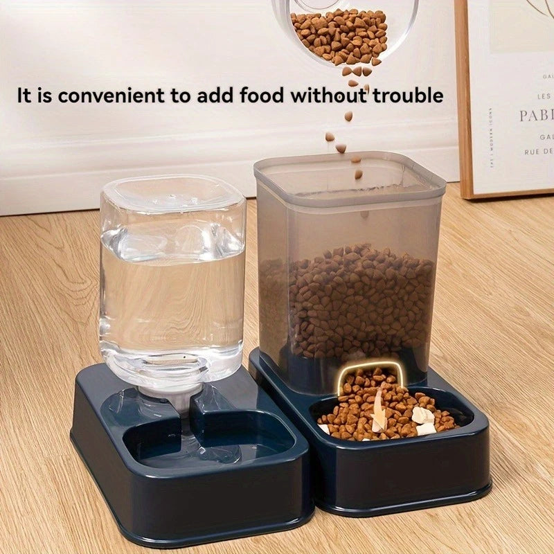 Automatic Cat and Dog Feeder with Drinker Set | Smart Portion Control Pet Bowl | No Battery Needed